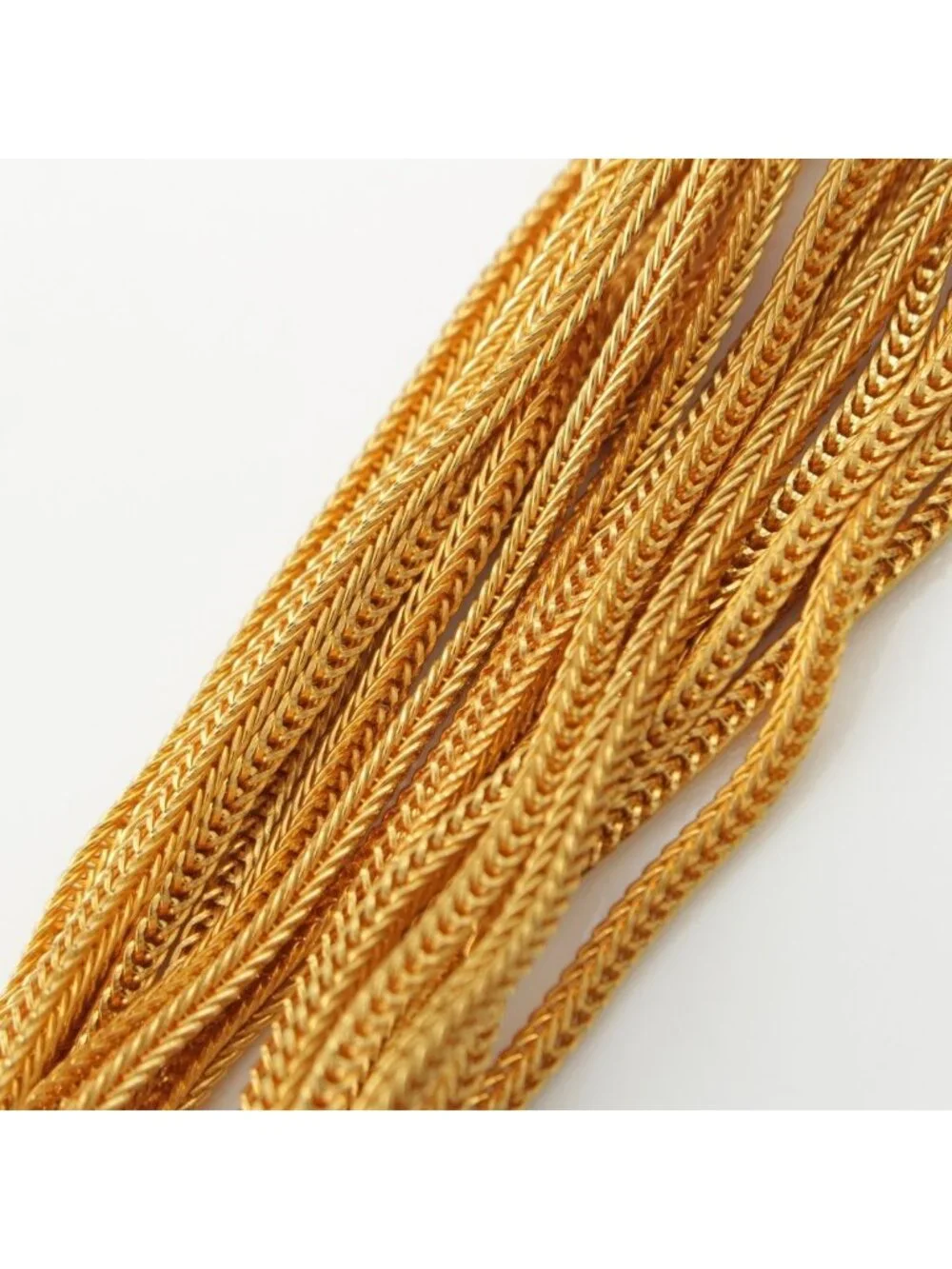 Saint Laurent Vintage Heart Fringe Pearl Necklace Gold